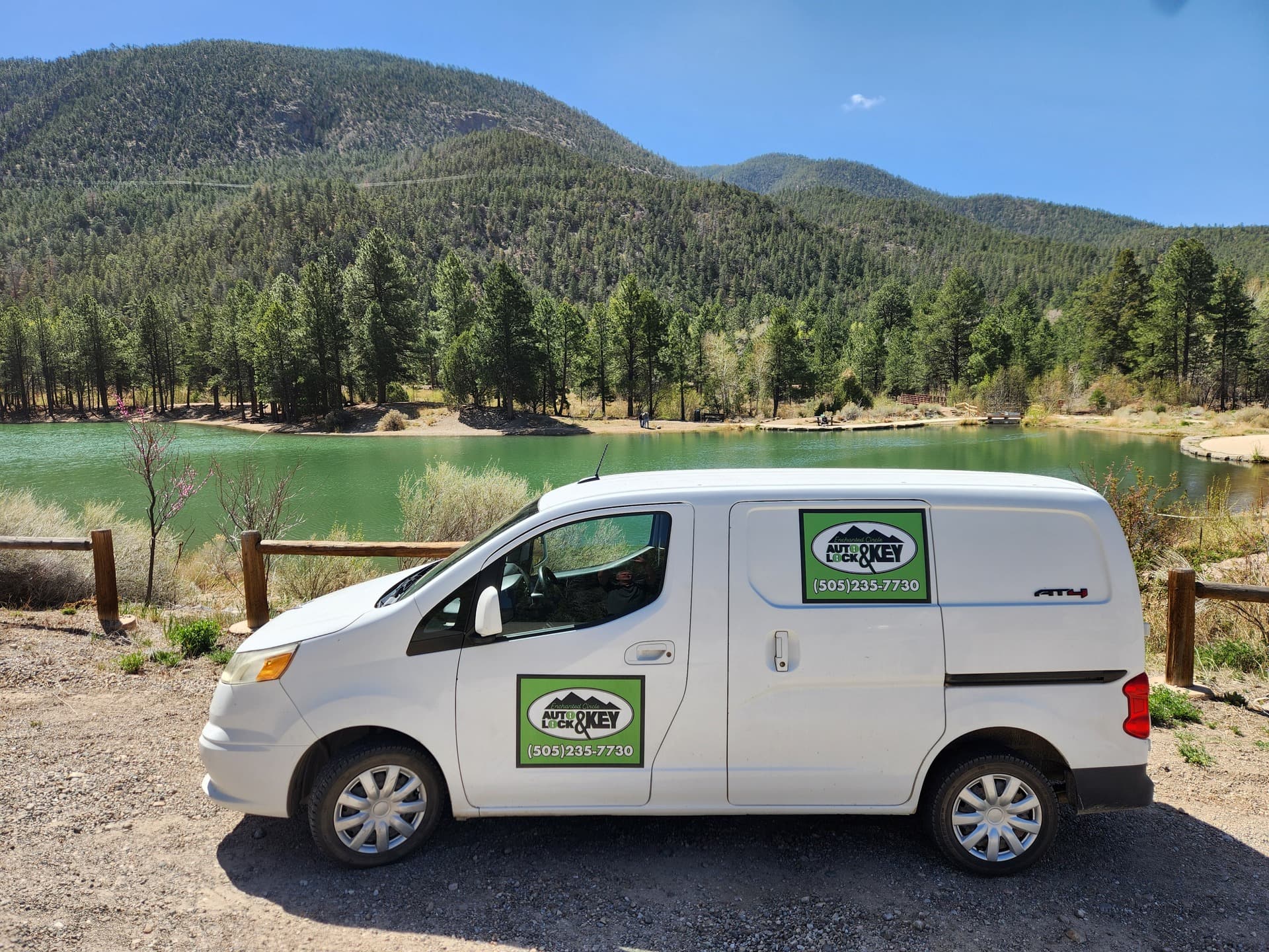 Mobile locksmith van in the field